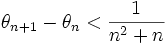 \theta_{n+1}-\theta_n < \frac{1}{n^2+n}