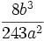 \frac{8b^3}{243a^2}