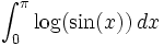 \int_0^{\pi}\log(\sin(x))\,dx