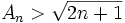 A_n > \sqrt{2n+1}
